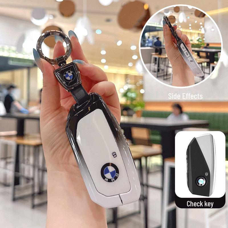 

2024 Чехол для ключа BMW для X1, 5 серии, 7 серии, X2, X5, X6, X7, i7, i5, iX1 - Женский чехол для ключа с пряжкой