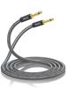 VANAUX Guitar Cable, 6.35mm Shielded Cable with Guitar Seal, TS Stereo Plug to Mono, Compatible with Electric Guitars, Basses, Mixers, Keyboards, and