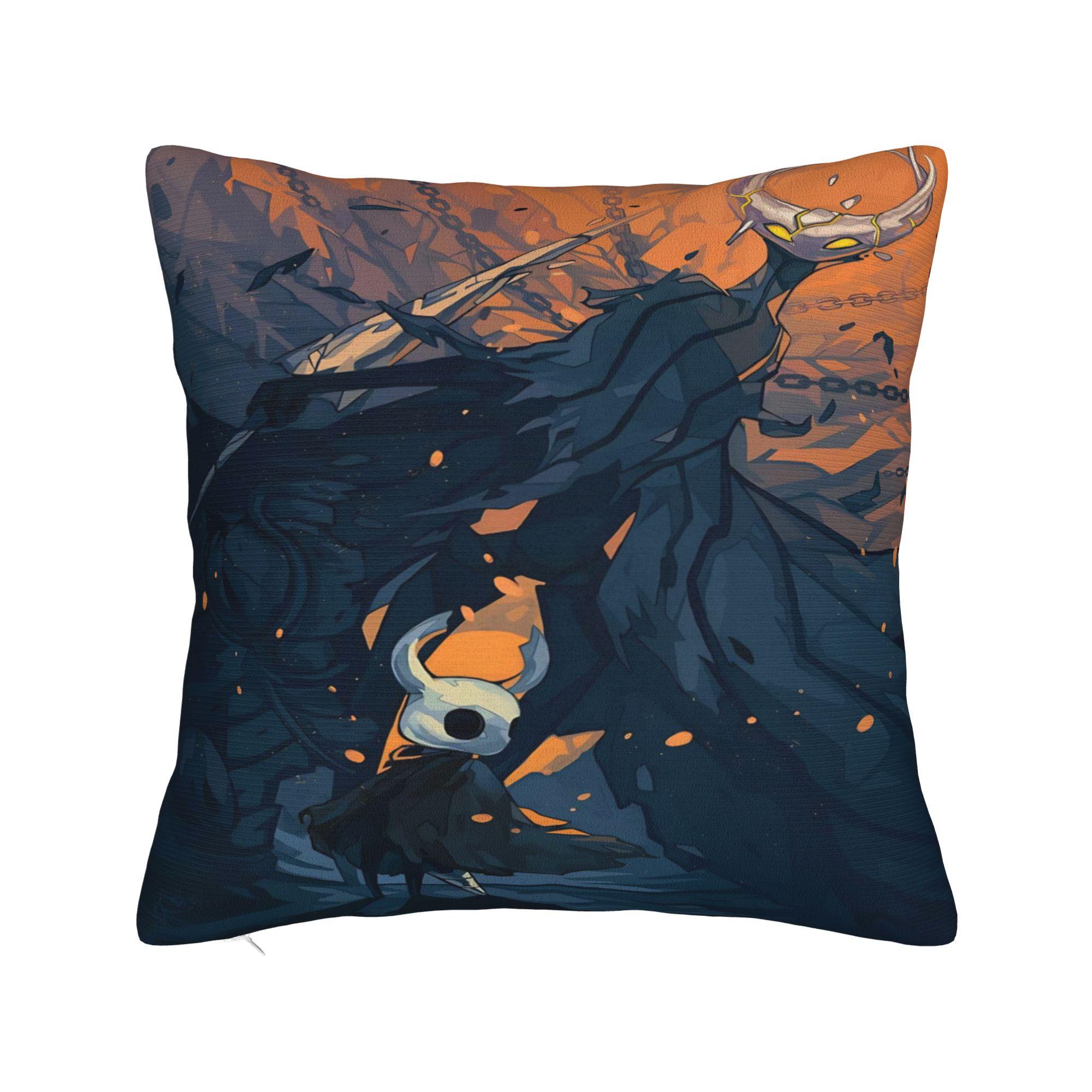 

Pillow Case Hollow knight Cartoon Game Knight and Hornet Soft Pillow Cover For Wedding Party Home Decor Retro Trendy Pillowcases 30x30cm 12x12in