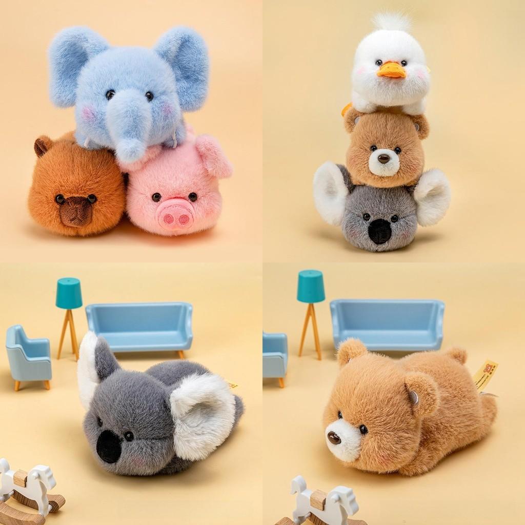 Folivora Capybara Animal Plush Desk Companion Toy Room Decor For Kids Play Sleep
