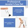 Jewelers Tools Set Including Jeweler Saw Frame Bench Pin Clamp Diamond Needle File Wooden Ring Clamp and Ring Sizer Mandrel Measuring Tool Jeweler's
