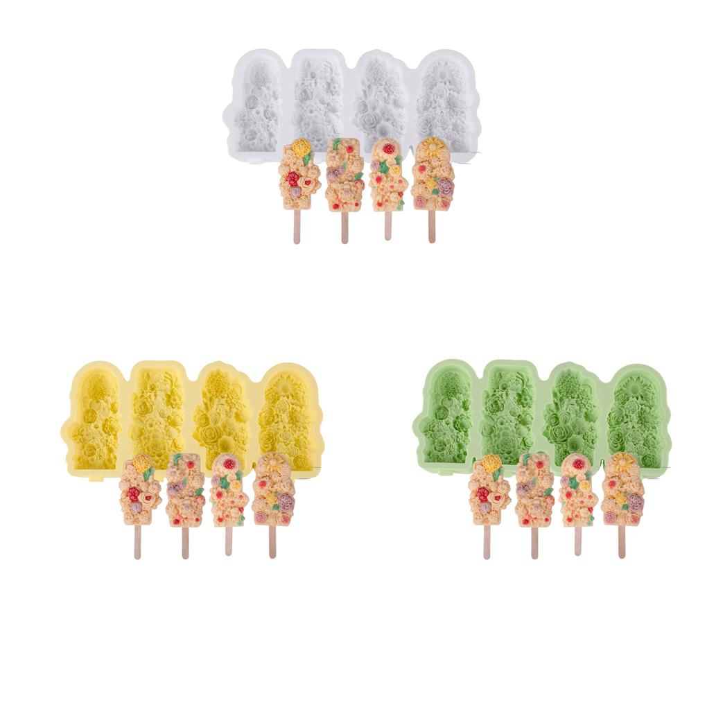 Flower Ice Cream Mold For Homemade Treats Ice Cream Popsicles Molds Ice Cream Molds