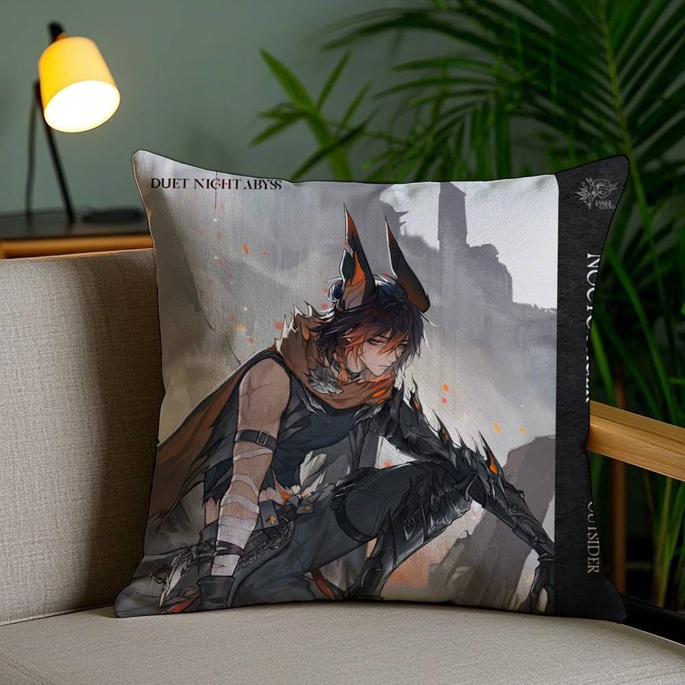 Pillow Case D-Duet N-Night A-Abyss Home Dorm Chair Back Short Plush Double-sided Printing Office Nap Time Cushion Cover 30cmx30cm