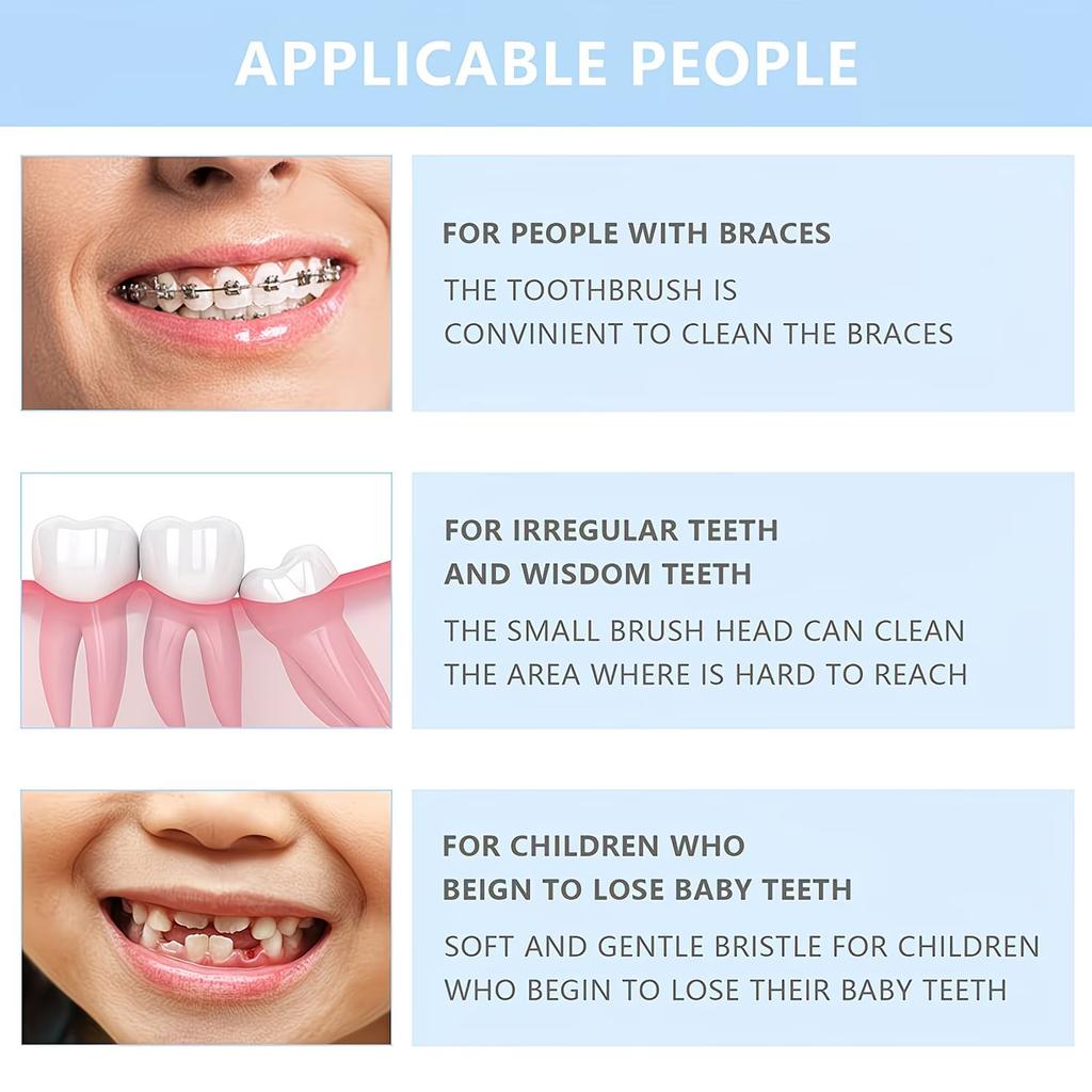 1/3pc Orthodontic Braces Toothbrush Single Tufted Small Pointed Head Brush for Clean Between Teeth in The Groove of Wisdom Tooth