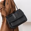 Jednoramenná taška, Klasická měkká kůže, Módní embosovaná pošťácká taška, Velkokapacitní Crossbody taška z mikrovláknové kůže, Dámská taška