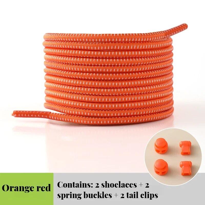 NEU Elastische Schnürsenkel Sneakers Qualitätsschloss Schnürsenkel Runde Tennisschnürsenkel ohne Krawatten Erwachsene Kinder Gummibänder für Schuhe 1Piar