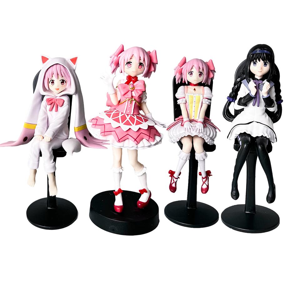 Puella Magi Madoka Magica Personnage d'Anime Akemi Homura/Madoka Posture assise Figurines PVC Modèle de Collection Cadeau pour les fans d'Anime