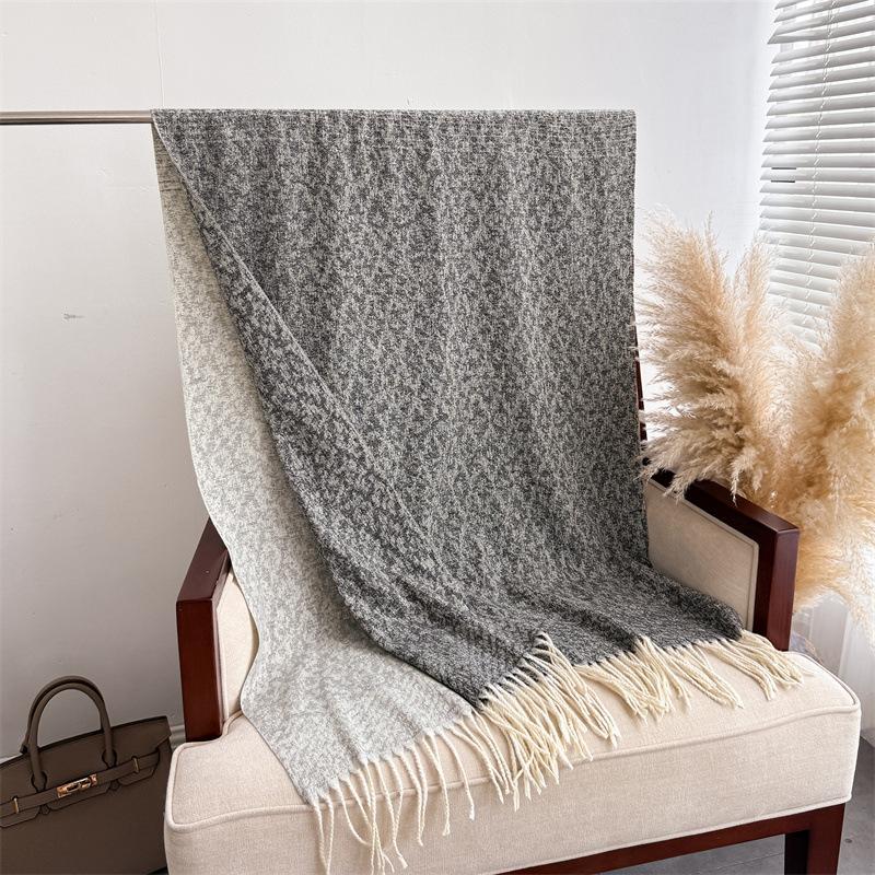 Elegant Cashmere Scarf for Women Breathable & Warm, Windproof, Non-Stretch, Perfect for Autumn & Winter, Large Thick Plaid Wrap for Going Out