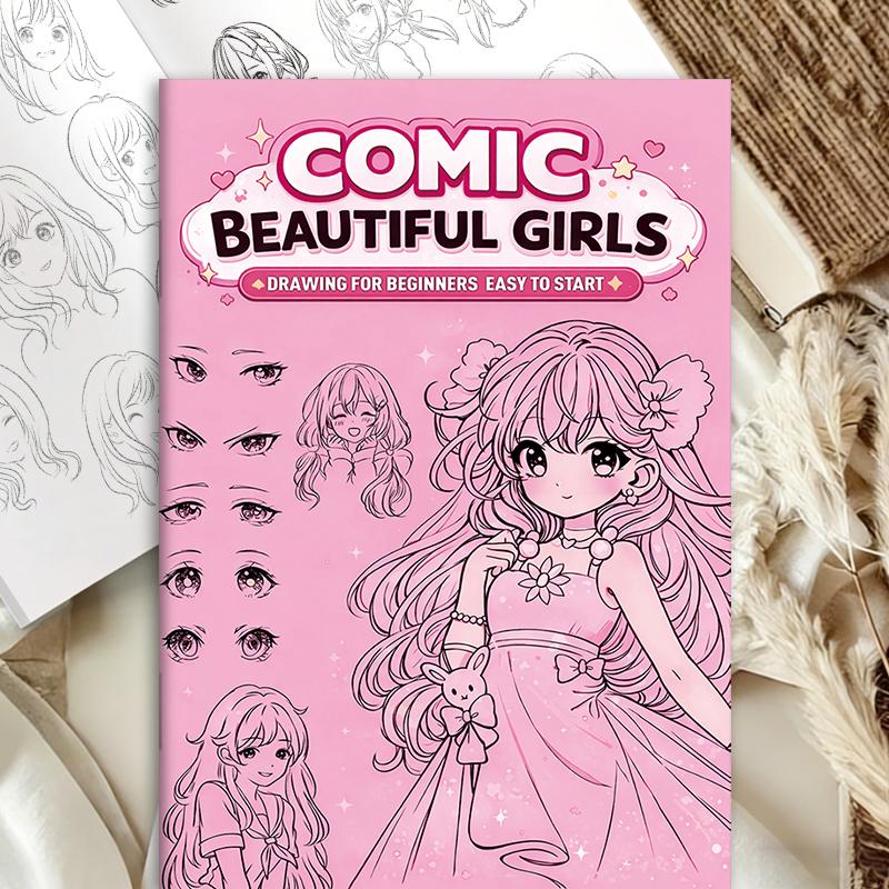 Learn to Draw Comic Beautiful Girls: Beginner-Friendly Step-by-Step Drawing Guide Beautiful Girls