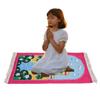 Kids Pray Rug Thick Mat Soft for Women Men Children Meditation with Tassel Pray Beads Pendant Storage Cylinder