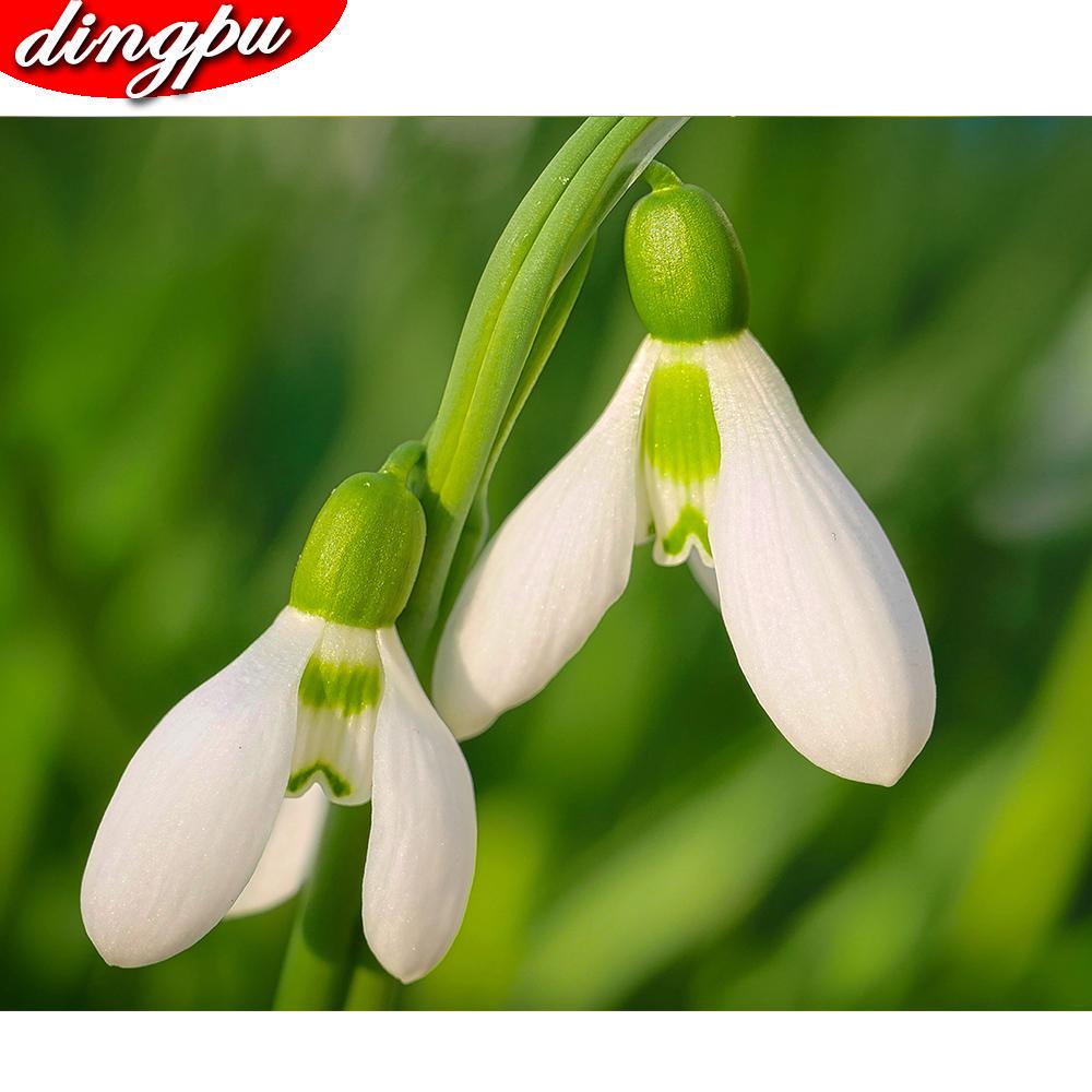 DINGPU Full Round Drill 5D DIY Diamond Painting "Flower " Embroidery Cross Stitch 5D Home Decor Gift