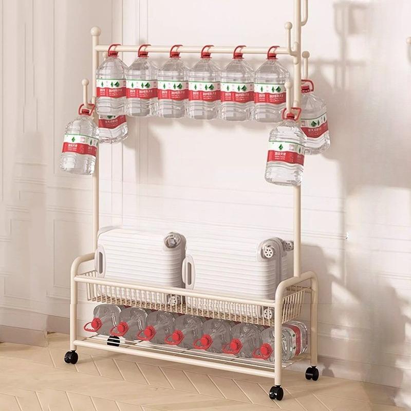 Floor Clothes Racks Metal Storage Coat Stand Modern Movable Shoes Coat Rack Multifunctional Interior Dress Hanger with Wheels