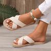 Ladies Slippers Summer Spring Cross Drag Fashion Hemp Rope Outer Wear Slippers Casual Sandals and Slippers