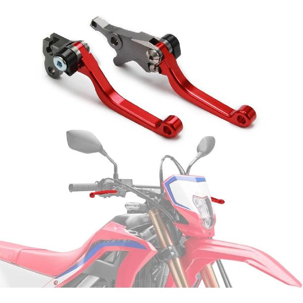 

Motorcycle Brake Clutch Lever Pivot Levers Set Adjustable CNC for CRF300L CRF300RALLY 21-24 CRF250L/M 12-20 CRF250RL CRF250RALLY 17-20 Dirt Bike Red червоний