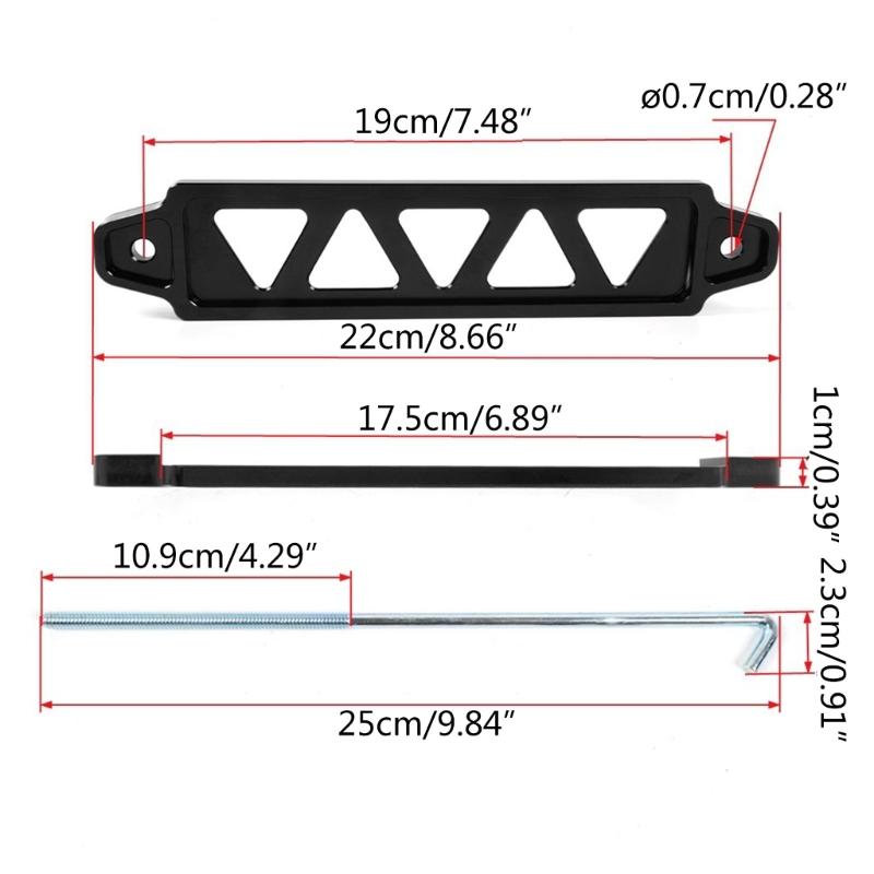 Suporte de Fixação Rápida para Bateria de Carro em Liga de Alumínio 22cm Cinta de Fixação da Bateria