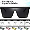 Trendy Oversized Sunglasses for Women Men UV Protection Large Frame Driving Sun Glasses Fashionable