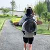 Transparent Space Capsule Pet Carrier Backpack with Wheels