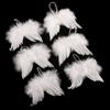 10Pcs White Vintage Feather Wing Lovely Chic Angel Christmas Tree Decoration Hanging Ornament Home/Party/Wedding Ornaments