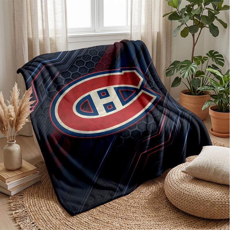 Montreal Canadiens Flanell Fleece Decke Gemütlich Warm Überwurfdecke für Sofa Bett Reise Ganzjahresgebrauch