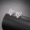 Heart Stud Earrings Women Stainless Steel aros mujer Love Cutout Piercing Earrings Trend 2025 Kpop Jewelry Gift New KTJ