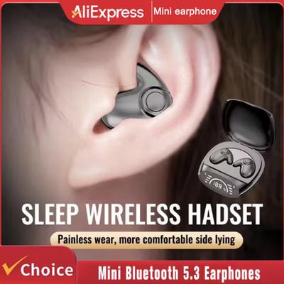 Invisible Earbuds Sleep Headphones Bluetooth 5.3 Noise Reduction Earbuds TWS Wireless Headsets Sport Stereo Earphones for Phone