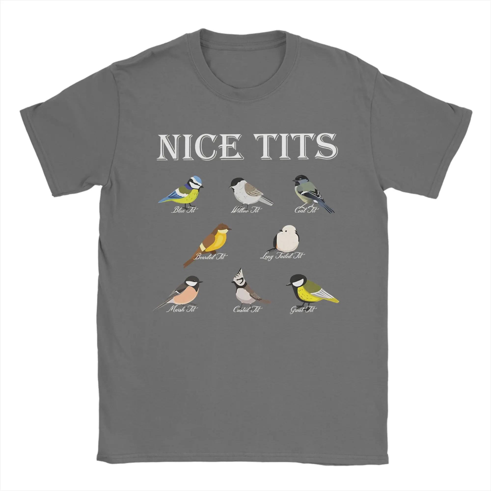 

2026 Funny Nice Tits Humor T Shirt Unisexs Womens Crewneck Short Sleeve Clothing Cotton Summer Tops S