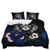 3D Digital Printing Bed Three-Piece Animal Beast Flower Dark Wind Quilt Kit