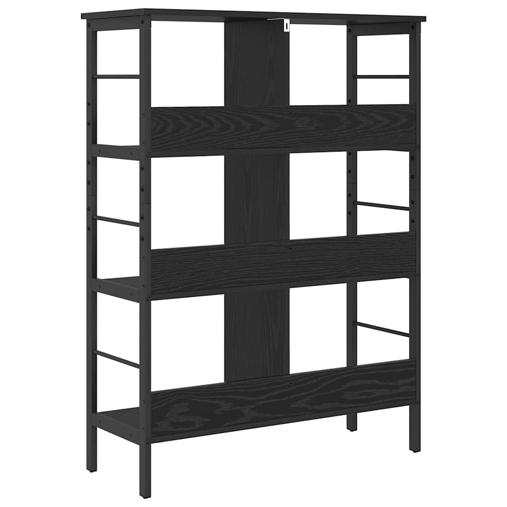 Bookshelf Black Oak Look 82 X 32 X 112 Cm Engineered Wood