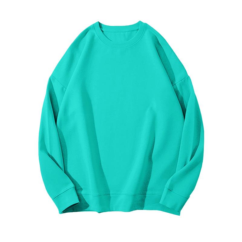 Solid Color Korean Style Fleece Sweatshirt: Women's Loose Casual Autumn/Winter Top & Student Couple Outfit.