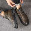 Fashion Outdoor Desert Boots Fashion Men Footwear All-match Men Fashion Ankle Leather Boots High-Top Tooling Shoes Classic Unk Boots