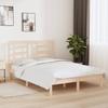 Vidaxl Bed Frame Without Mattress, 140X190 Cm, Solid Pine Wood