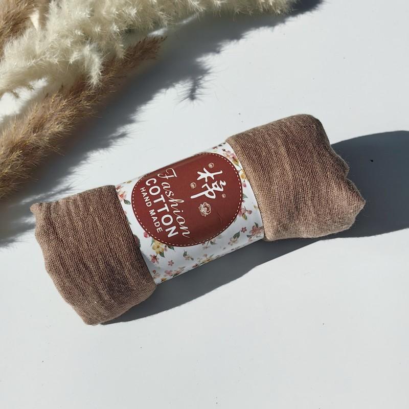 62-122 Colors Crinkle Cotton Underscarf Pleated Pompom Plain Hijab With Tassels Islamic Turban Warp