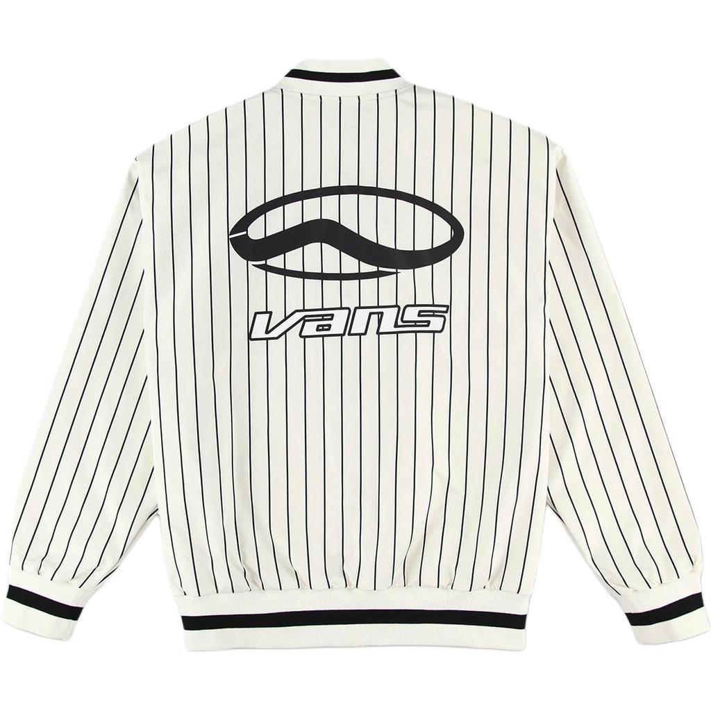 Vans Ss25 Team Fashion Comfortable Striped Jacket Men Jacket White VN000NESFS8