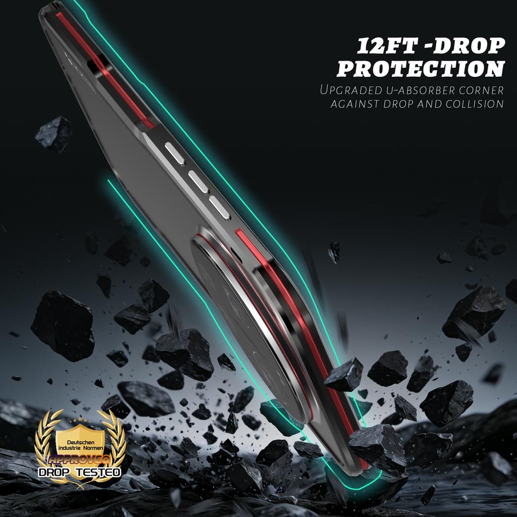 LUPHIE Hülle für Xiaomi 17 Ultra 5G Metall Stoßstangen Rahmen Stoßfeste Handyhülle
