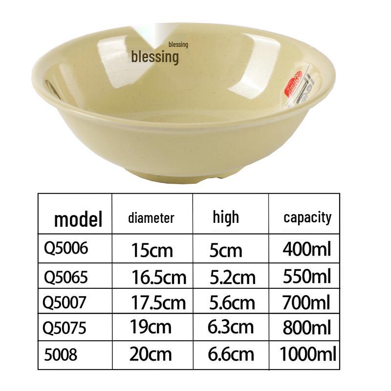 Diruien Melamine Commercial-Grade Soup and Rice Bowls