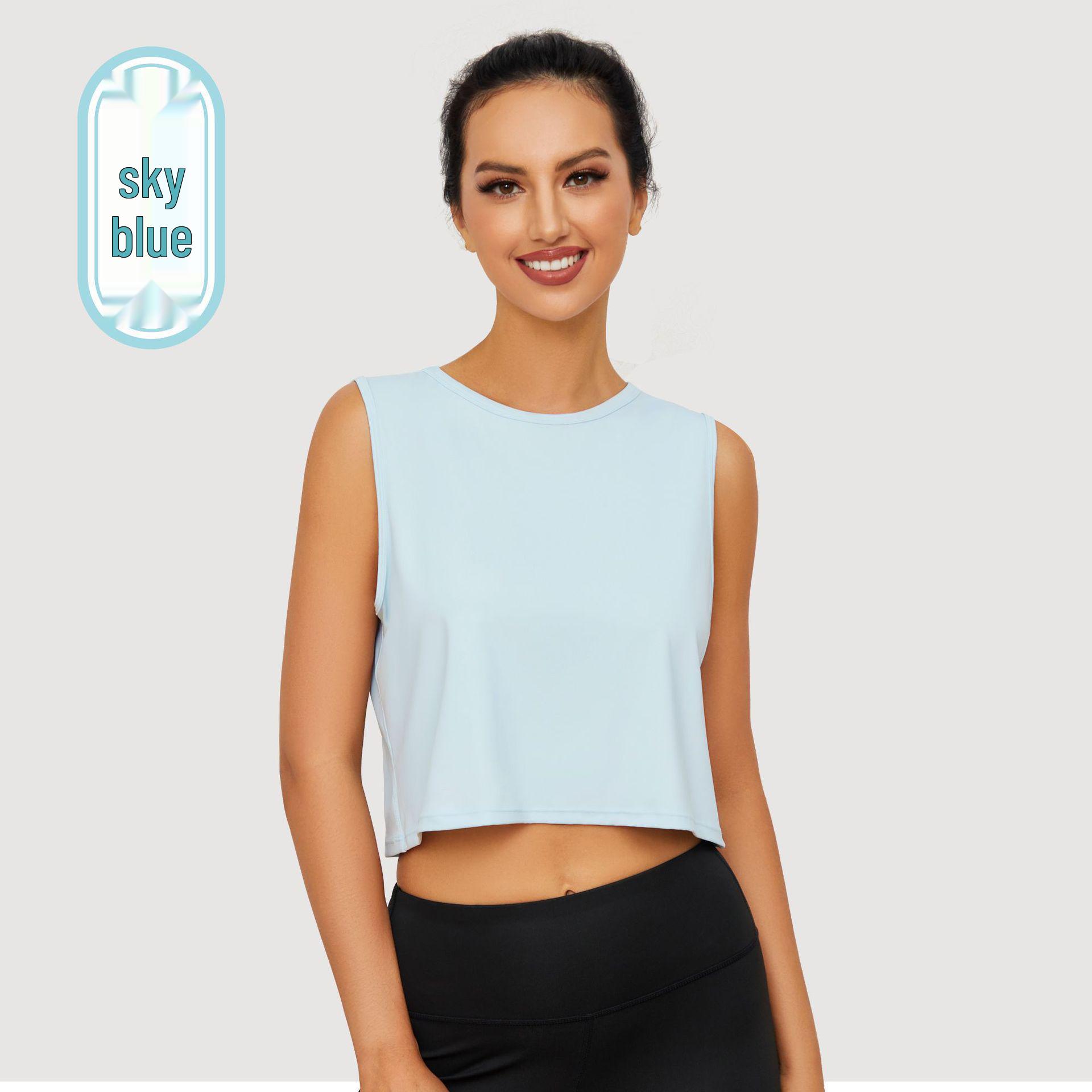 

Женская спортивная майка из ледяного шелка с быстрым высыханием - Свободная, легкая накидка для йоги M (50-57.5 kg)