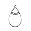 Irregular Oval Frame Connectors Moon Hammered Texture Links For Earring Making