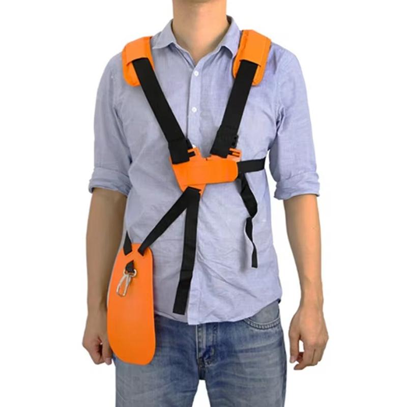 Brush Cutter Strap Trimmer Shoulder Strap Lawn Mower Harness Strap Labor Saving W Shape Double Shoulder Nylon Harness Strap
