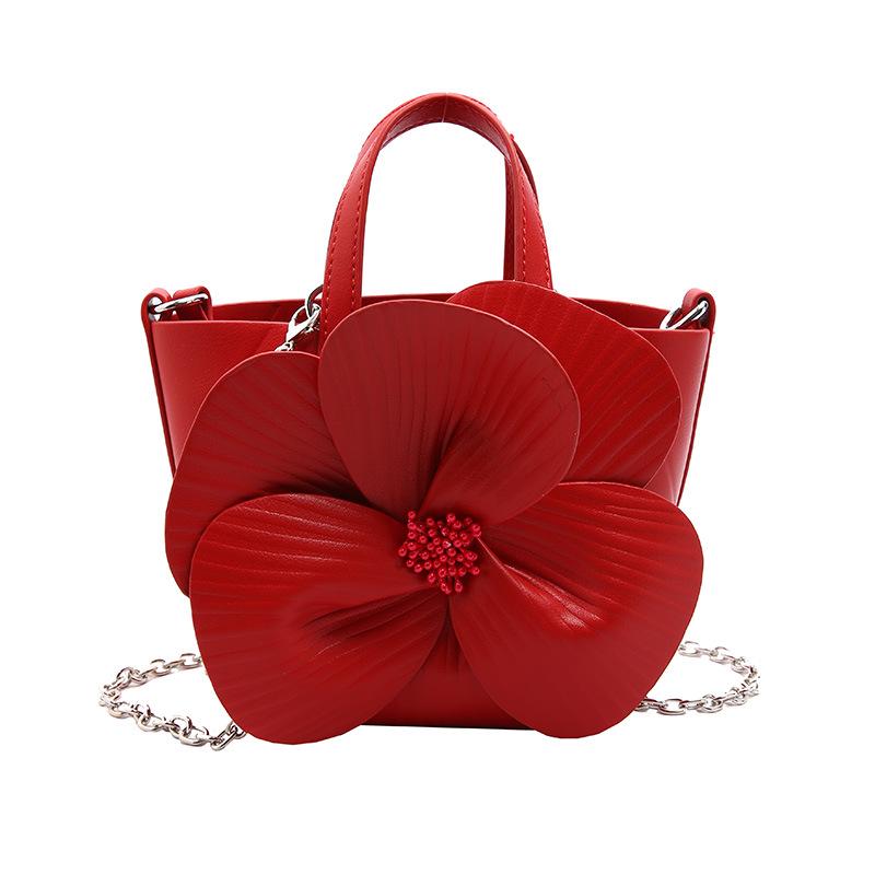 2025 Petal Bucket Bag: 3D Camellia Woven Handbag & Crossbody, Socialite Style