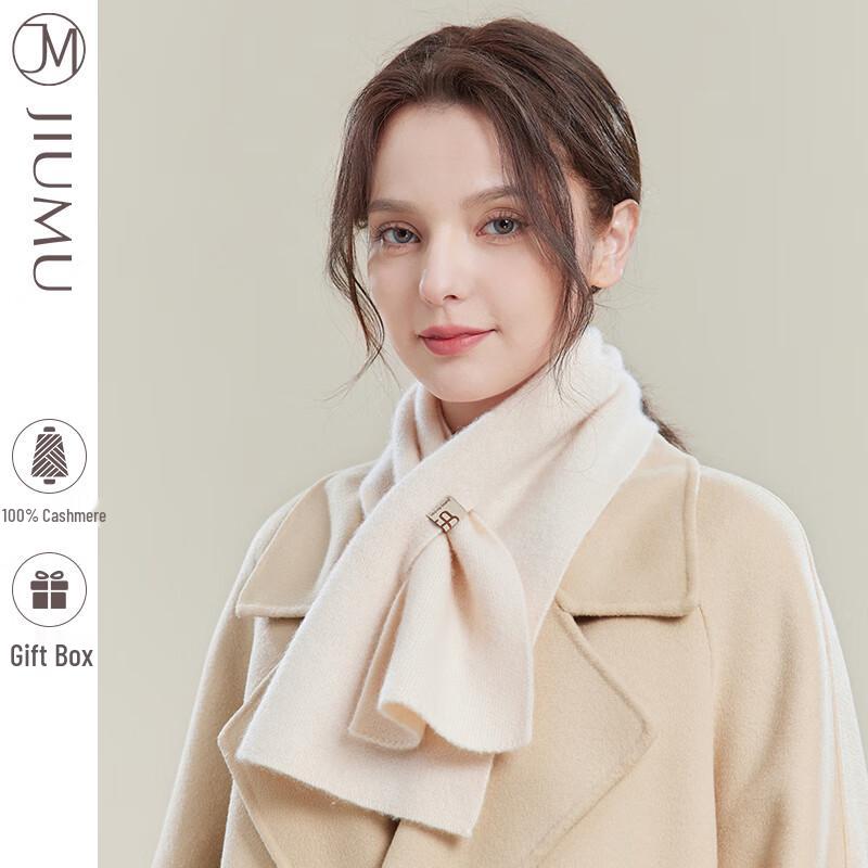 JIUMU Women s Pure Cashmere Cross Scarf WR087