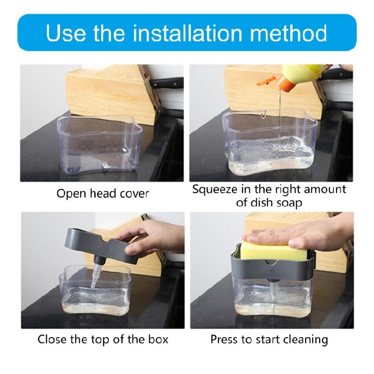 Kitchen Dish Soap Dispenser Pump Sponge Holder Perfect for Busy Kitchens and Industry