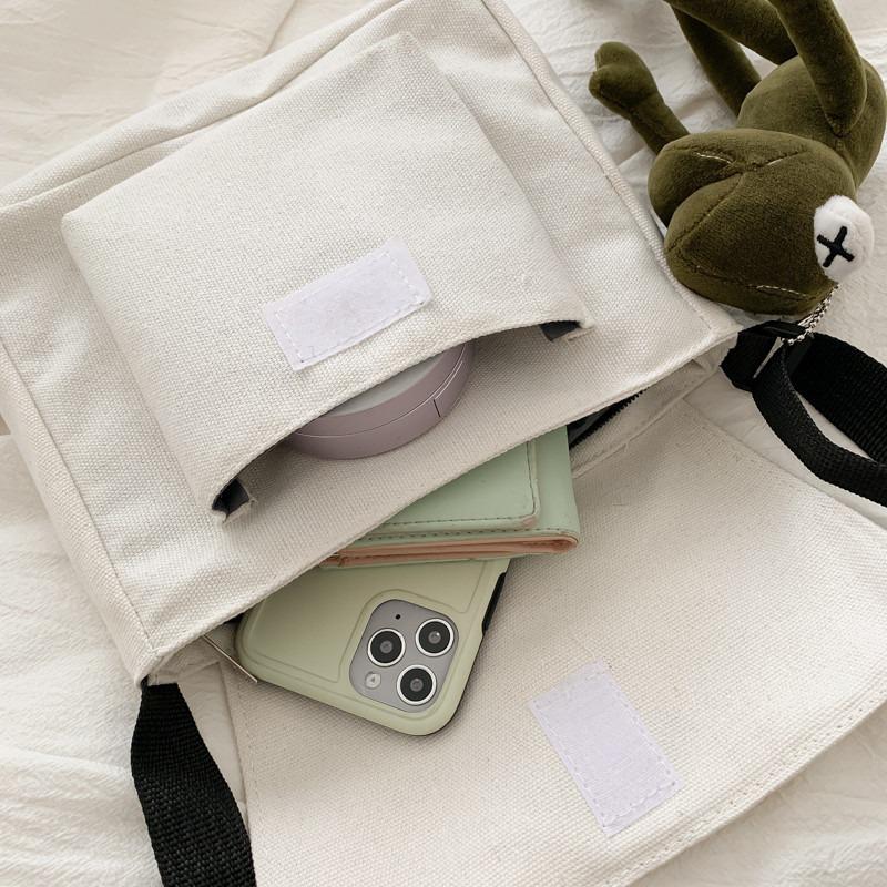 Canvas Bag Woman 2026 New Model Ins Trend Hotshot Little Daisy Crossbody Bag Trendy Korean-style All-purpose Shoulder Bag Girls