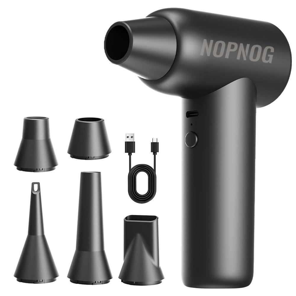 

Мощный выдувной электрический воздуходув для удаления пыли с автомобиля, снегоуборки, беспроводной турбореактивный вентилятор с 5 насадками, портативный, регулируемый по скорости (4 режима) Black