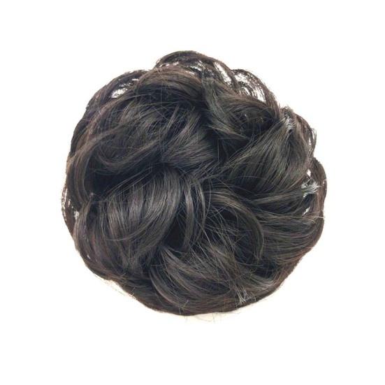 Women's Synthetic Messy Chignon Donut Hair Bun Pad Elastic Hair Rope Rubber Band Hair Extensions