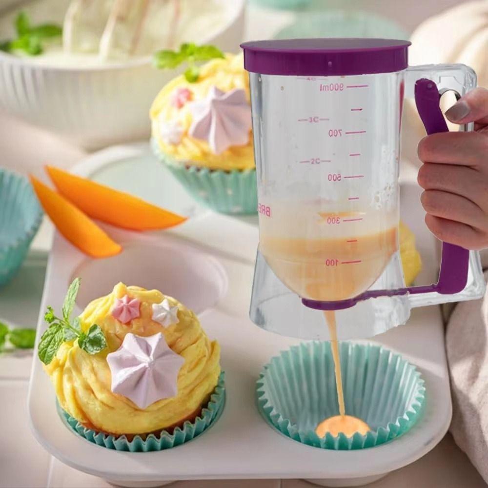 Leak Proof Pancake Batter Dispenser 900 ML Cake Batter Tool Cupcake Batter Separator  Waffle Making