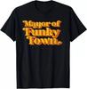 Retro Mayor Of Funky Town Funny Vintage 70_s Disco Party Gift Unisex T-Shirt