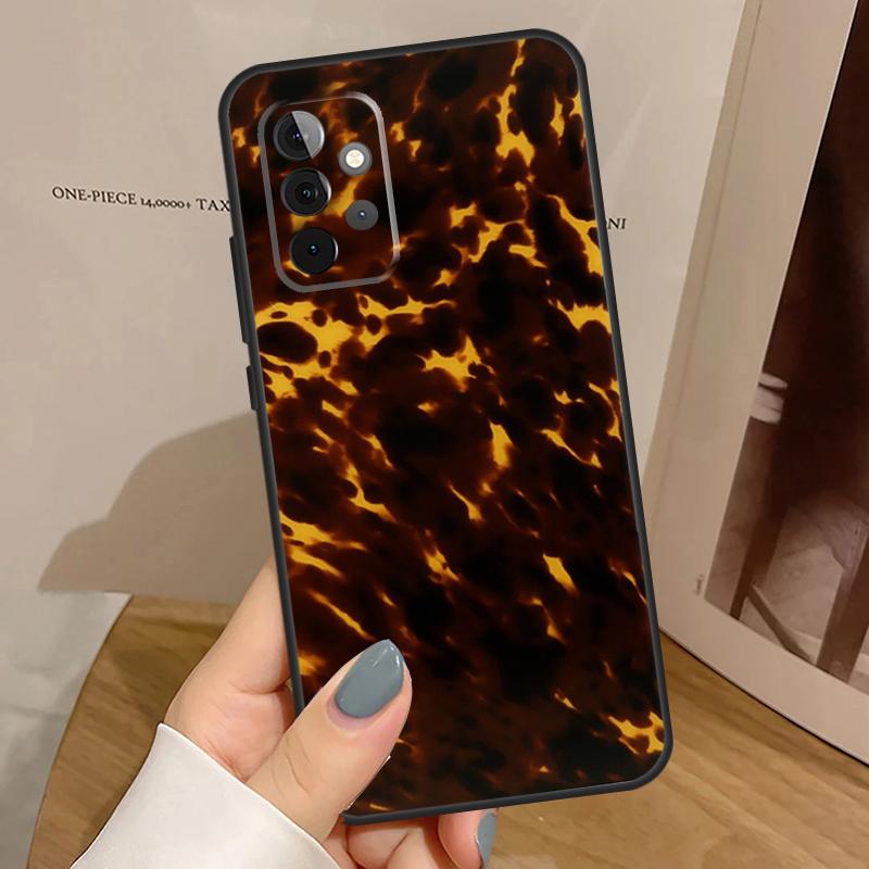 Tortoise Shell Pattern Case For Samsung Galaxy A34 A54 A17 A35 A55 A06 A16 A26 A36 A56 A53 A32 A52 A33 A13 A14 A15