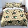 Spider Web Halloween Decor Set Bedding Set with 1 Duvet Cover 2 Pillowcases Single Double King Queen Gift