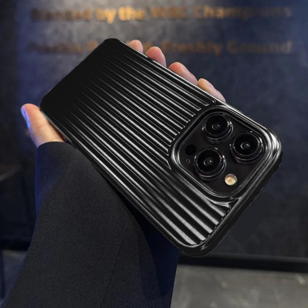 Vertical Stripe Bumper Case for iPhone 17 Air 16 16E 15 14 Pro Max Plus 13 12 11 SE4 Shockproof TPU Frosted Phone Cover
