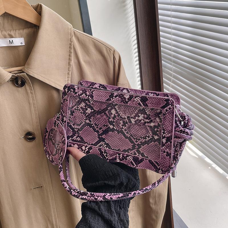 

2025 new fashion versatile shoulder messenger bag women s high-end niche design handbag women s small square bag фиолетовый